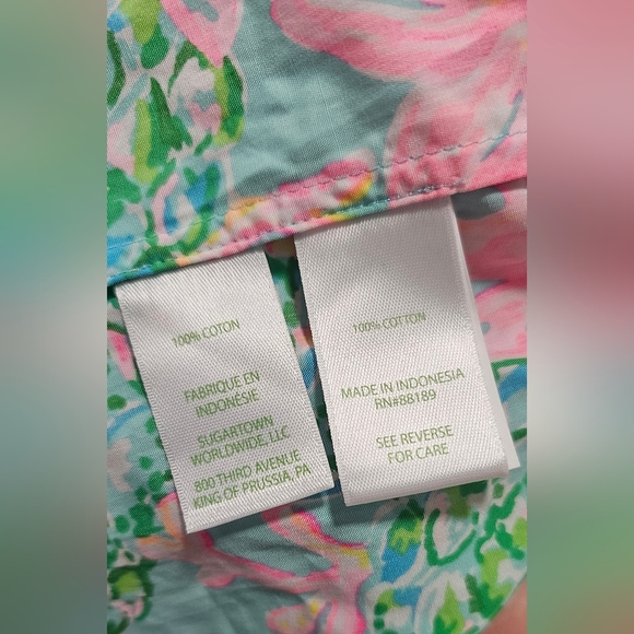 Lilly Pulitzer Surf Blue So Shellegant Zeldie One Shoulder Top Sz Med NWT $108 - Picture 9 of 12